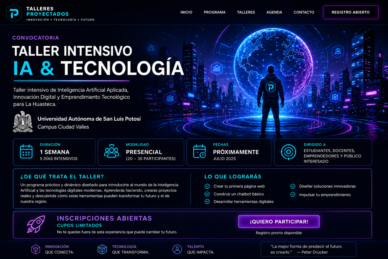 Convocatoria Taller Intensivo IA y Tecnología
